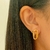 BRINCO ORGANIC RETANGULO FOLHEADO A OURO 740307 na internet