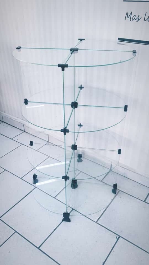 Gôndola Modulada em Vidro - 1,00 X 0,30 X0,30m