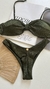 CONJUNTO VERDE MILITAR | top busto amarrar - calcinha aviador - LÁ FI