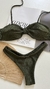 CONJUNTO VERDE MILITAR | top busto amarrar - calcinha aviador - comprar online