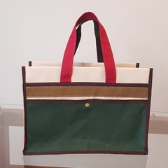 SACOLA BOLSA EM LONA ENCERADA, ALÇA ALONGADA e transversal - COLORS, BOLSO VERDE