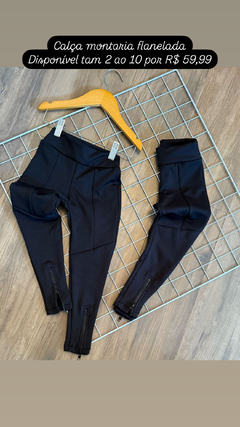 Calça montaria flanelada 4 ao 10