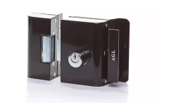 FECHADURA ELETRICA AGL 12V PRETA PORTA DE MADEIRA