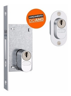 FECHADURA STAM 601A SEGURANCA CILINDRO CROMADO