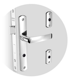 KIT FECHADURA SOPRANO EXT TRIO TETRA BRANCO 20MM ALAVANCA 03001310305