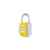 CADEADO STAM 20MM SEM SEGREDO AMARELO