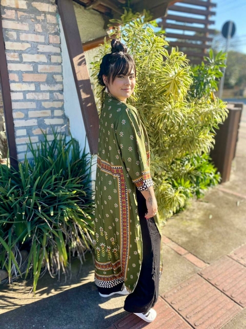 Kimono longo Jardim