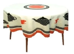 568 - MANTEL TROPICAL REDONDO - 398 -