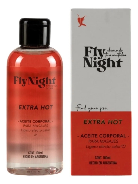 Aceite Intimo Para Masajes Body Oil 100 ml Fly Night Extra Hot Calor - comprar online