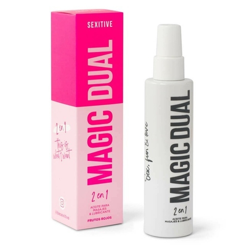 Aceite Y Lubricante Saborizado Magic Dual 100ml Sexitive