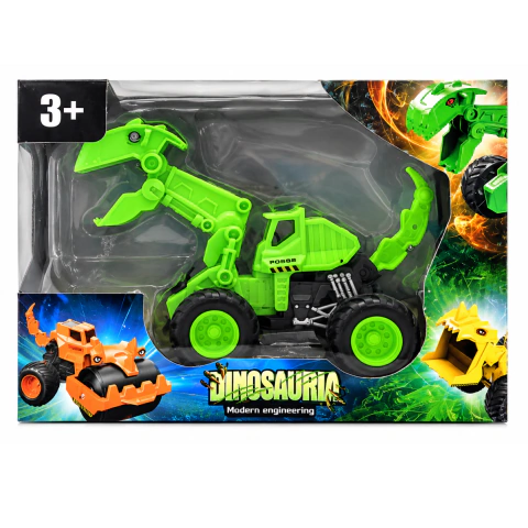 Camion de construccion dinosaurio Verde