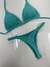 Top Cortininha Verde Água Texturizado - comprar online