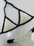 Top Asa Delta Off/Preto Texturizado