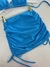 Saia Franzida Azul