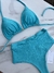 Calcinha Hot Pants Azul Céu Micro Canelado - comprar online