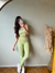 Legging Transpassado Duplo no Bumbum Verde Oliva