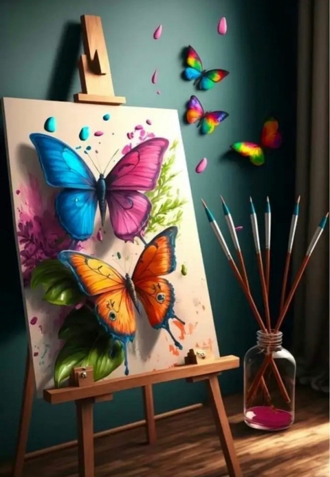 Pintura em diamantes redondos 4485 - 40x50 - full