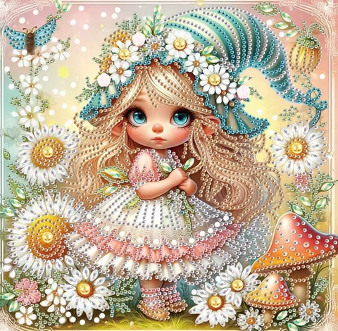 Pintura em diamantes cristal/especial 8012 - 30x30 - parcial