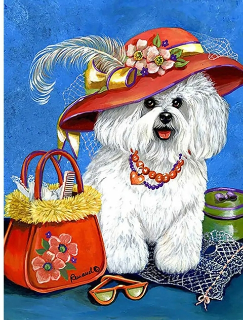 Pintura em diamantes redondos 4376 - 30x40 - full