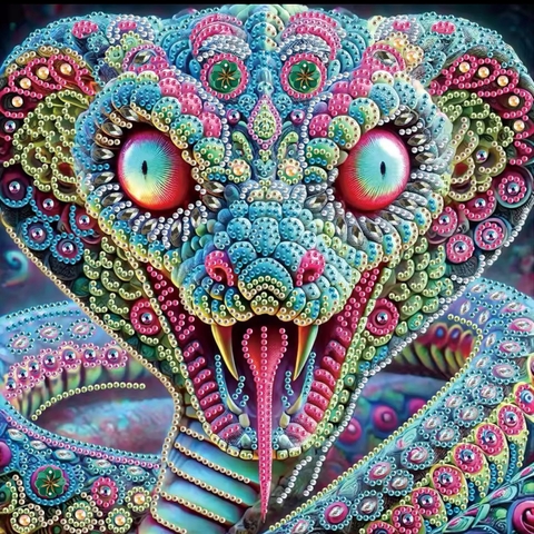 Pintura em diamantes cristal/especial 8112 - 30x30 - parcial