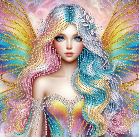 Pintura em diamantes cristal/especial 8013 - 30x30 - parcial