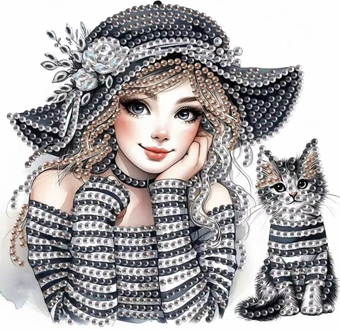 Pintura em diamantes redondos 7957 - 15x15 - parcial/especial