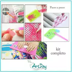 Pintura em diamantes redondos 5001 - 25x25 - full - comprar online