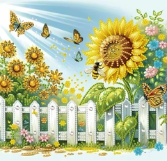 Pintura em diamantes cristal/especial 7317 - 30x30 - parcial