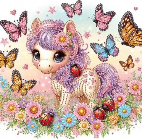 Pintura em diamantes cristal/especial 8102 - 30x30 - parcial