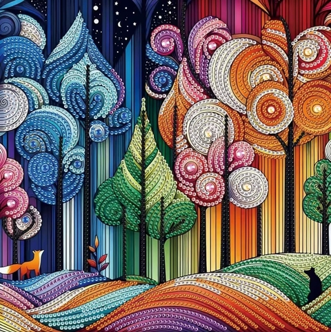 Pintura em diamantes cristal/especial 7967 - 30x30 - parcial