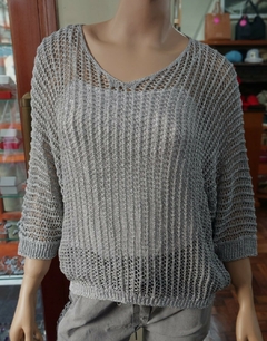 Sweater liviano tejido calado Charles - comprar online
