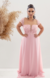 Vestido de festa plus size, longo com bordados em perolas, detalhes em rendas- Rose