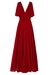 Vestido de festa plus size longo liso, detalhe nas mangas- Marsala - comprar online