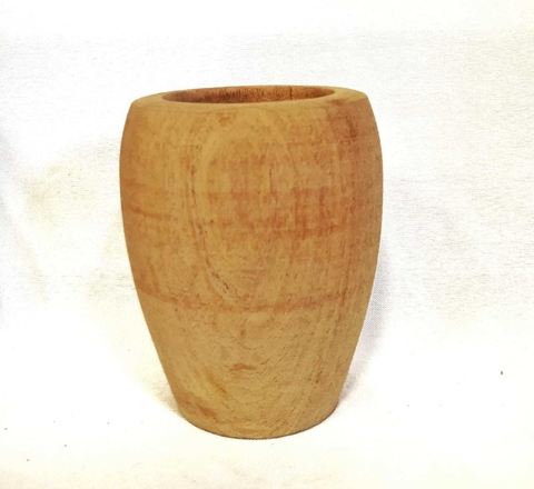 Mate Corazon madera de algarrobo virgen para pintar