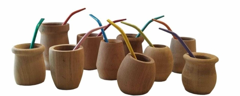 Promo 10 mates virgenes con sus bombillas aptos para pintar