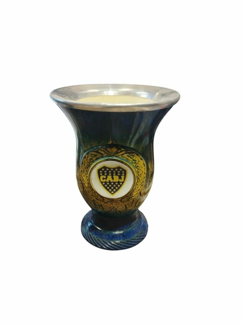 Mate calabaza con virola de aluminio