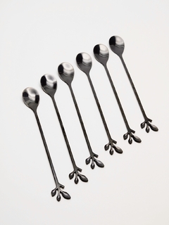 CUCHARITAS MILKSHAKE HOJA 19 cm - SET X 6 - comprar online