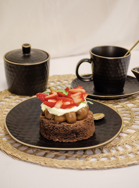 TAZAS PANAL BLACK - Set x 6