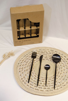 CUBIERTOS DUBLIN (Dorados o Negros) Set x 16 piezas en internet