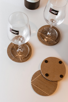 POSAVASOS DE MADERA- Set x 4 - Presenza