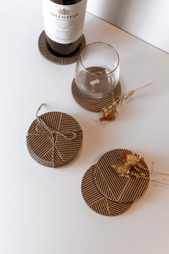 POSAVASOS DE MADERA- Set x 4