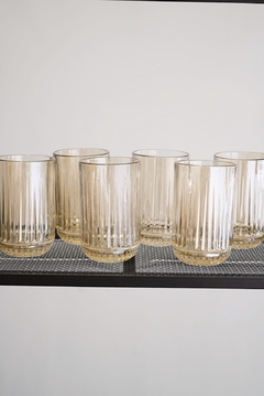 SET X 6 VASAS DORE STRIPES - tienda online