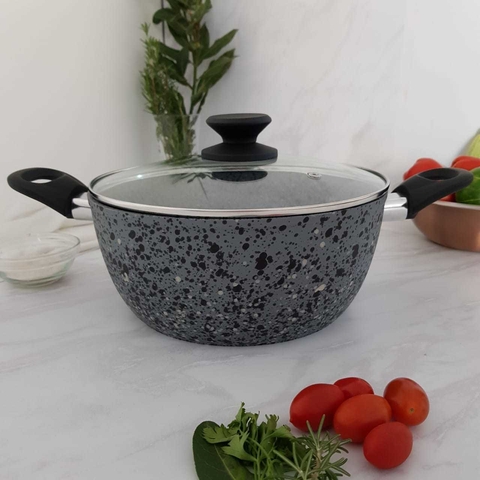 Cacerola Cerámica Símil Granito - 24 CM