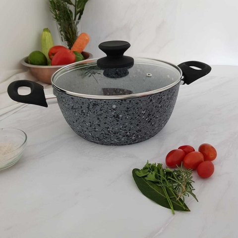Cacerola Cerámica Símil Granito - 22 CM