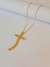 Colar com Cruz Flexível e Cravejada com Zircônias Folheado a ouro 18K - comprar online