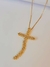 Colar com Cruz Flexível e Cravejada com Zircônias Folheado a ouro 18K -  Fernanda Blanco Jóias