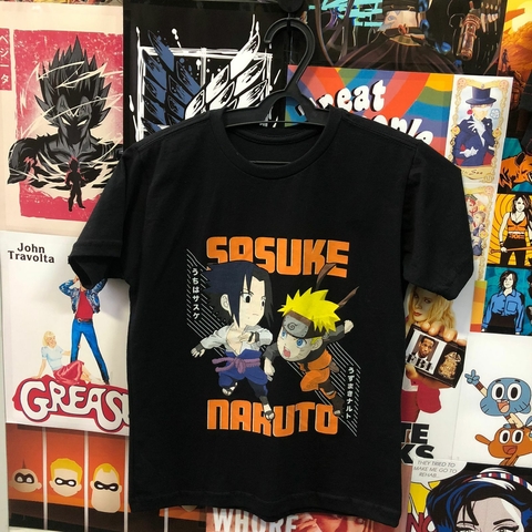 Camiseta Infantil Naruto e Sasuke