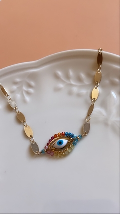 CHOKER OLHO GREGO E CRISTAIS - comprar online