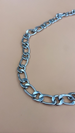 colar corrente elos largos rodio branco - comprar online