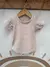 Body liso manga corta Rosa Jaspeado